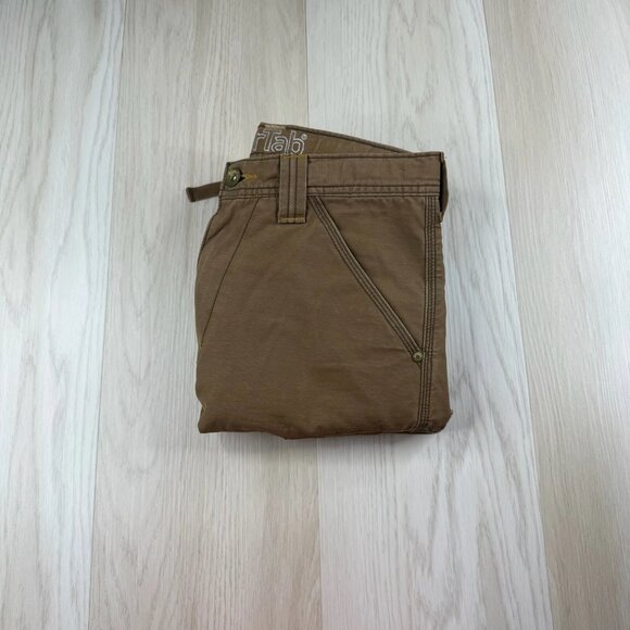 Silver Tab Mens Brown Flat Front straight Leg Classic Cargo Pants Size W30xL30 - Picture 3 of 16